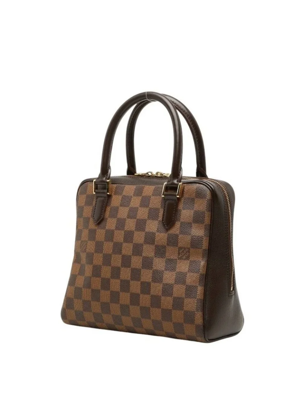 Louis Vuitton Damier Brera Handbag Brown Leather